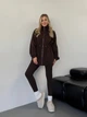 Жіноча тепла кофта на змійці з коміром-стійкою Uaclothes 48-52 Коричневий (like35792-162131361) - зображення 1