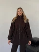 Жіноча тепла кофта на змійці з коміром-стійкою Uaclothes 48-52 Коричневий (like35792-162131361) - зображення 3