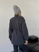 Жіноча тепла кофта на змійці з коміром-стійкою Uaclothes 48-52 Графітовий (like35790-162111361) - изображение 5