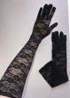 Довгі мереживні рукавички ажурні гіпюрові Honey Fashion Accessories S/M чорний (7-75) - изображение 7