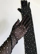 Довгі фатинові рукавички зі стразами fashion accessories one size (XS/S/M) чорний (7-72) - изображение 6