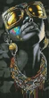 Алмазная мозаика на подрамнике ColorArt 30x60 Дама в очках + голограммные алмазики TSP1305 + Подарок лак для покрытия - изображение 2