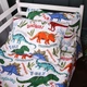 Простынь MirSon Евро 200x220 см 17-0868 Dino World Бязь (2200012066645) - изображение 1