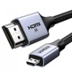 Кабель мультимедийный HDMI M to HDMI micro M 2.0m V2.1 8K60Hz HD164 black Ugreen (15517) (320739) - изображение 1