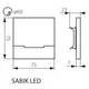 Світильник сходинковий SABIK LED AC-WW KANLUX 23802 - зображення 2