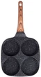 Сковорода для яєць Vilde Black & Wood гранітова на 4 відділи 19 см (5904316465117) - зображення 3