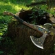 Топор AncientSmithy Leviathan боевой из высокоуглеродистой стали W108, рукоять ясень, ручная резьба - изображение 5