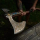 Топор AncientSmithy Leviathan боевой из высокоуглеродистой стали W108, рукоять ясень, ручная резьба - изображение 6