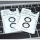 Защитное стекло на камеру CD Pattern для iPhone 17 с рамкой для поклейки silver - изображение 3