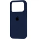 Чохол Fiji Silicone Case для Apple iPhone 18 Pro Max бампер накладка Soft Touch з мікрофіброю Dark Blue - зображення 1