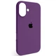 Чехол Fiji Silicone Case для Apple iPhone 16 Plus бампер накладка Soft Touch с микрофиброй Purple - изображение 1