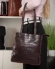 Сумка-шопер кожаная женская бордовая 27×27×12 см PD-400324 - изображение 9