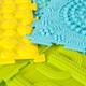 Mata puzzle KIK sensoryczna Montessori do masażu stóp 8 elementów pastelowe KX3172 (5903039765696) - obraz 9
