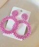 Жіночі сережки усипані стразами jewelry Рожевого кольору - зображення 4