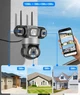 Уличная WiFi камера Besder IcSee 15Мп черная 3 независимых объектива поворотные - изображение 2