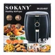 Аэрогриль-фритюрница Sokany SK-8027, Мощность 1300 Вт, Объём 6,5 л, Электрическая мультипечь, Без масла, Чёрная - изображение 15