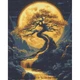 Алмазная мозаика по номерам Оригами Магическое дерево, 40x50 см (OD3428) - изображение 1