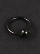Кільце з кулькою чорне, товщина 1.2 мм 8 00-00008685 - изображение 1