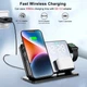 Бездротова зарядка стенд Smart Mirror 4 in 1 Fast 15W gray + Блочок 3А - изображение 15