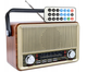 Аккумуляторное радио с зарядкой от USB с Bluetooth колонкой и пультом Kemai Retro аккумуляторный радиоприемник (USB/TF/AUX) Золотой - изображение 1