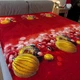 Плед флисовый новогодний полуторный 150х200 красный Елочные украшения Colorful Home NPF4 - изображение 1