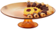 Patera na tort Vilde szklana na nóżce Bursztynowa 28 cm (8721037043557) - obraz 2