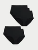 Набор трусиков из микрофибры Marks&Spencer модель Full briefs 14(42) 5 шт black microfibra 0203 - изображение 1