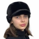 Шапка норкова Хутряний Стиль Жокейка Відворот 54-60 Чорний (060) - зображення 1