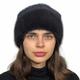 Женская вязаная шапка из меха норки Меховой Стиль Соты 54-60 Темный ирис (130/J) - изображение 2