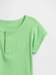 Детский комплект GAP футболка и шорты в рубчик 1159845776 (Зеленый 12-18M) на рост 80 см - изображение 3