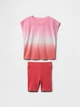 Детский комплект GAP футболка и шорты 1159845214 (Розовый 18-24M) на рост 90 см - изображение 1