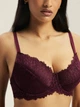 Бюстгальтер з кісточками мереживний Esotiq Ofiel 44216-93X 95C Бордовий (5903972701614) - зображення 1