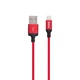 Кабель HOCO X14 USB to iP 2A, 2m, нілон, алюмінієві connectors Black-red (6957531062899) - зображення 1