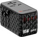 Мережевий зарядний пристрій Verbatim Travel Adapter 85W 3 x USB-C, 1 x USB-A CNT-02 Black (2394232127) - зображення 2