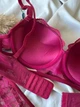 Комплект бюстгальтер push-up и трусики танга 313 CHLX бордовый 85C/XL - изображение 2