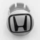 Колпачки (заглушки) в литые диски HONDA (Хонда) 58 мм Серебристые,Чёрный логотип CountryMan - изображение 1