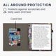 Обложка чехол с подставкой и ремешком для руки kwmobile Bookstyle Stand Handstrap для PocketBook 1042 InkPad Eo Library Motto - изображение 3