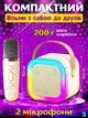 Беспроводная колонка караоке с двумя микрофонами RGB подсветка 5 режимов транслитерации 4 голоса совместимость с 3-мя устройствами 8 часов без подзарядки Bluetooth ANDER ONE розовая (514511001528) - изображение 3