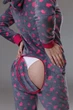 Тепла жіноча піжама SweetJama Frozy з кишенею на попі Сірі Сердечка XS - зображення 5