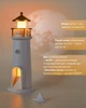 Ночник маяк с проекцией луны с датчиком движения LightHouse 3D в спальню детскую умный светильник 3д проектор луны с аккумулятором теплый свет + кораблик - изображение 5