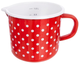 Kubek Orion Tecka emaliowany z miarką w grochy Czerwony 1.2 l (8592381160425) - obraz 1