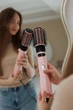 Фен щетка MAGIO 5в1 с вращением фен-щетка браш с насадками 1300W стайлер с покрытием NanoCeramic для высушивания укладки волос выпрямления и прикорневого объёма - изображение 8