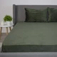 ПростыньТЕП "VELOUR" с резинкой темно-зеленый, 160x200 - изображение 1