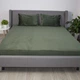 ПростыньТЕП "VELOUR" с резинкой темно-зеленый, 160x200 - изображение 2
