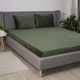 ПростыньТЕП "VELOUR" с резинкой темно-зеленый, 160x200 - изображение 3