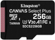 Карта памяти Kingston microSDHC на 256 GB, Class 10 + SD адаптер - изображение 1