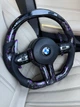 Кермо з Кованого Карбону Фіолетовий BMW M + Led екран F-Series F15 F16 F20 F21 F25 F26 F30 F31 F32 F34 F35 F36 руль - зображення 1