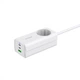 Зарядний Пристрій + Мережевий Фільтр Proove Power Strip PD-02 65W (2 Type-C + 1USB + 1AC) white - зображення 8
