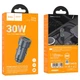 Адаптер автомобильный Hoco Glorious Car charger Z57A |1USB/1Type-C, 30W/3A, PD/QC| Grey - изображение 5