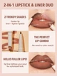 Помада - карандаш для губ SHEGLAM Glam 101 Lipstick & Liner Duo - Deep Caramel - изображение 4